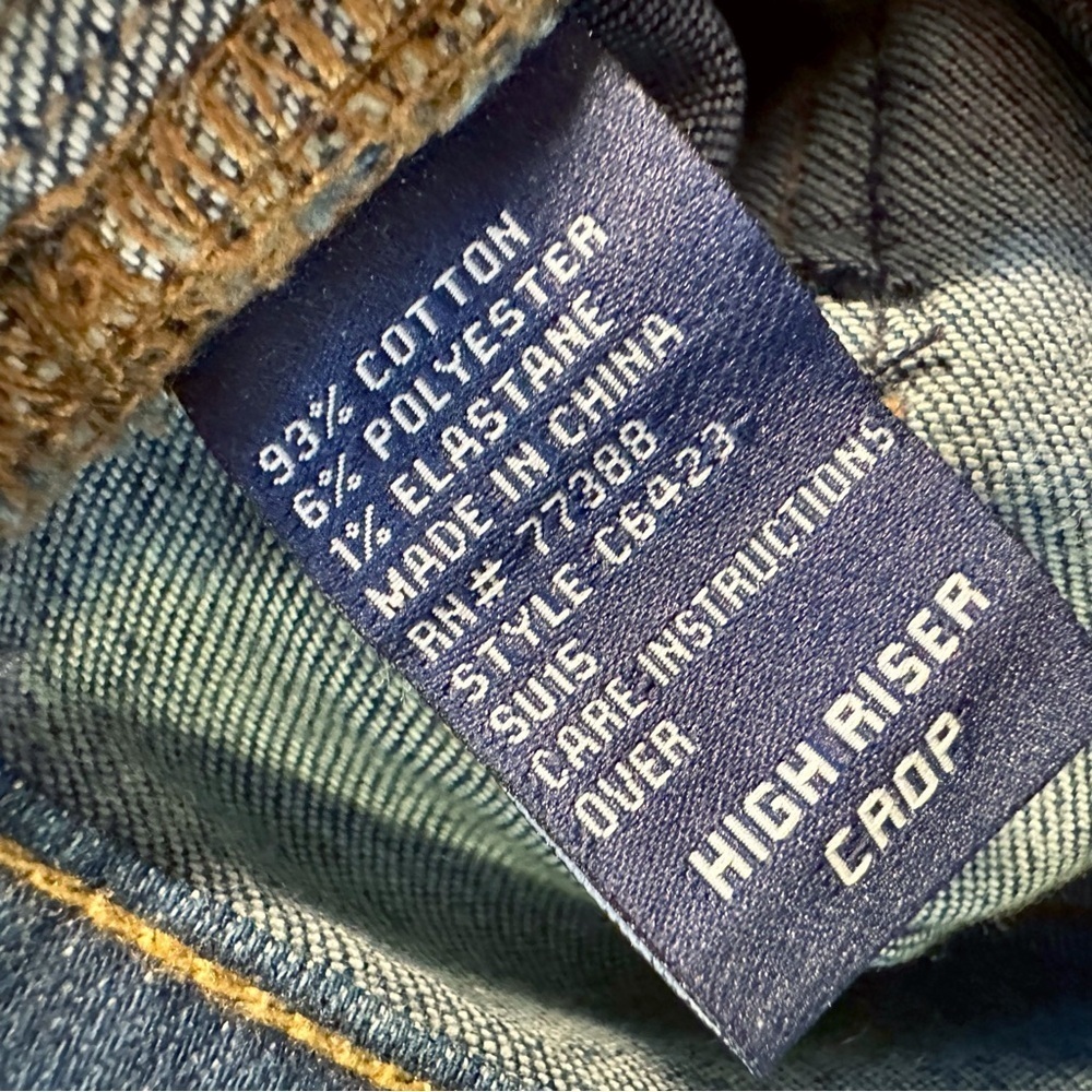 Madewell ‘9” High Rise Skinny Crop Jean Patch Pocket Edition’ in “Beltran” Wash - Picture 8 of 15